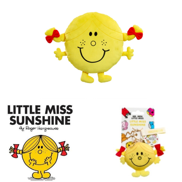 Little Miss Sunshine Keychain, Book and Cushion Gift Set