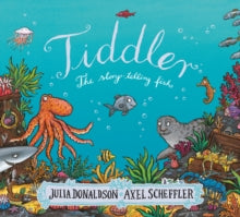 Book cover of 'Tiddler' with an underwater scene and characters.