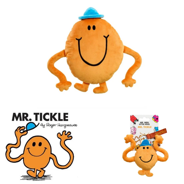 Mr Tickle Keychain, Book and Cushion Gift Set